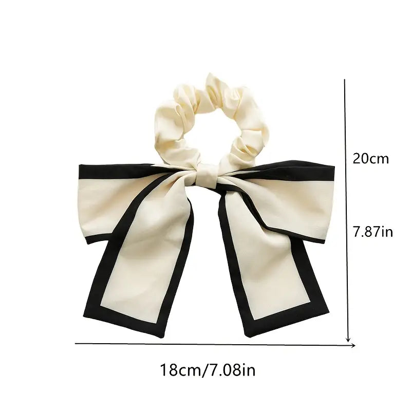 Odette Black & Cream Scrunchie Scarf