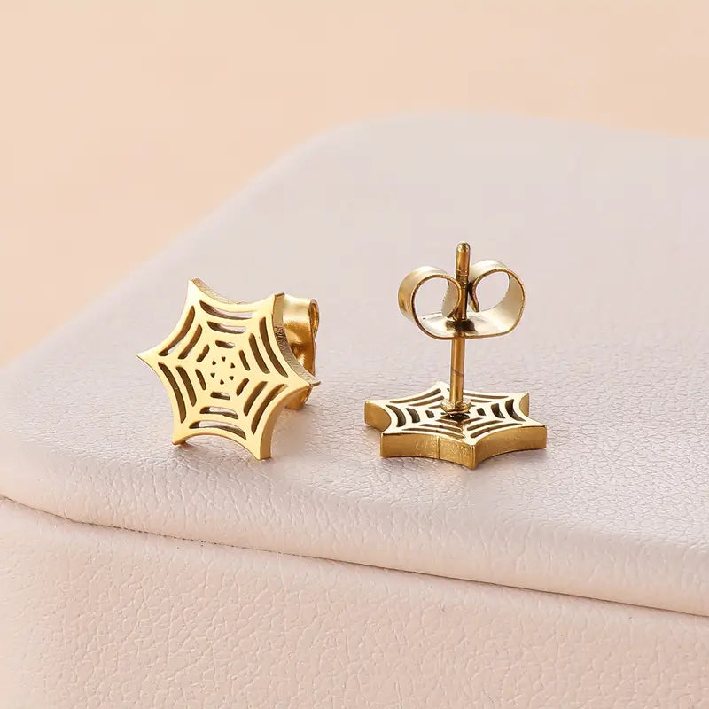 Spider Web Ladies Stud Earrings