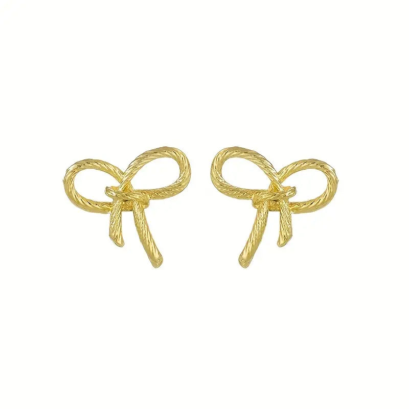 Simple Bowknot Stud Earrings