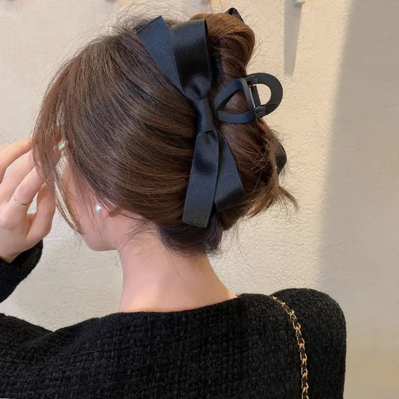 Ribbon Bow Hair Claw Clip