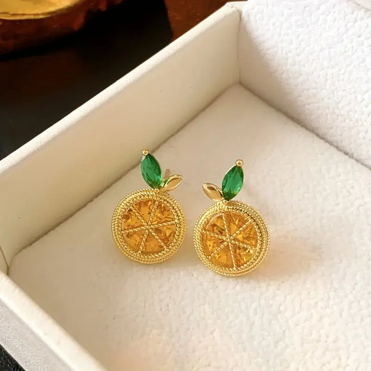 Sweet Lemon Stud Earrings