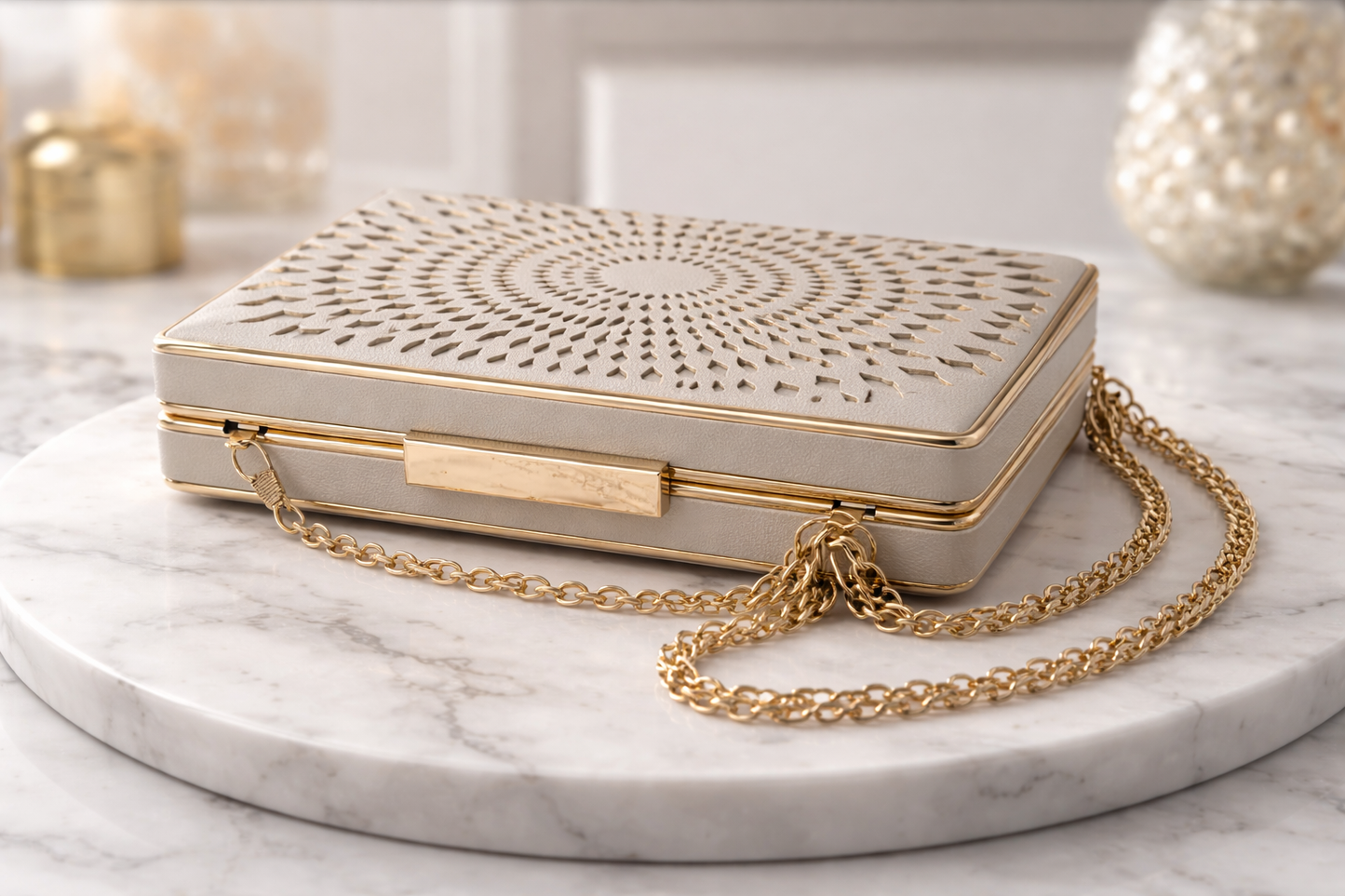 Laser Cut Box Clutch