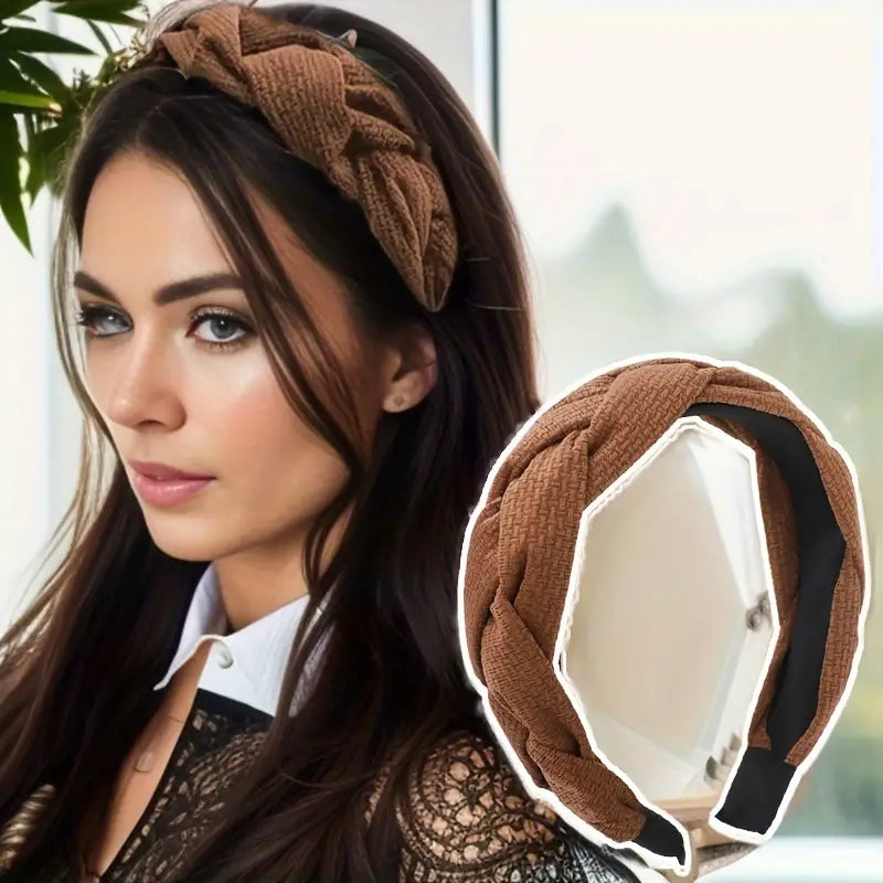 Vintage Fabric Twist Braided Hairband