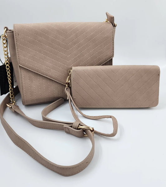 Hepburn Crossbody With Wallet Taupe