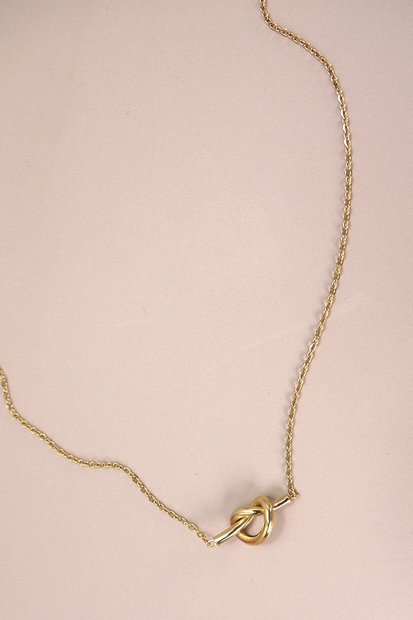 Titanium Steel Non-tarnish Knotted Necklace