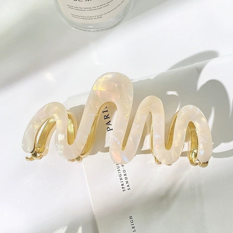 Iridescent Wavy Hair Clip