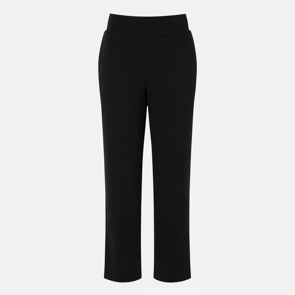 Black Classic Stretch Pull On Ankle Pants