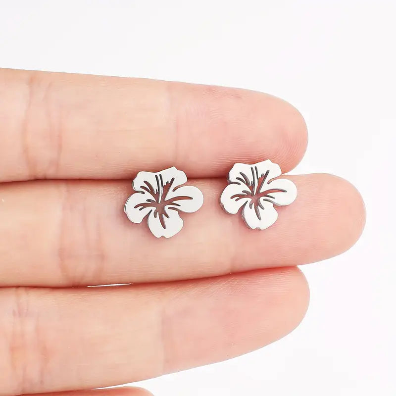 Hollow Flower Stud Earrings