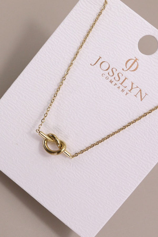 Titanium Steel Non-tarnish Knotted Necklace