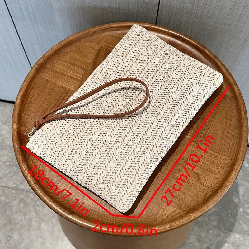 Straw Woven Clutch Bag