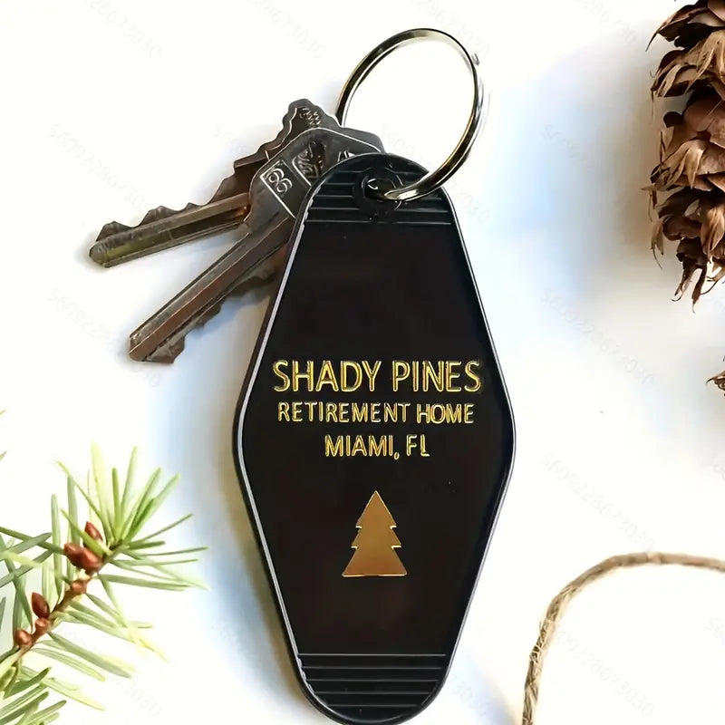 Shady Pines Vintage Hotel Keychain