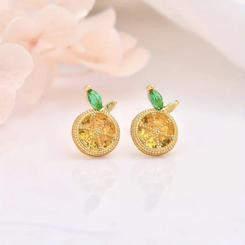 Sweet Lemon Stud Earrings