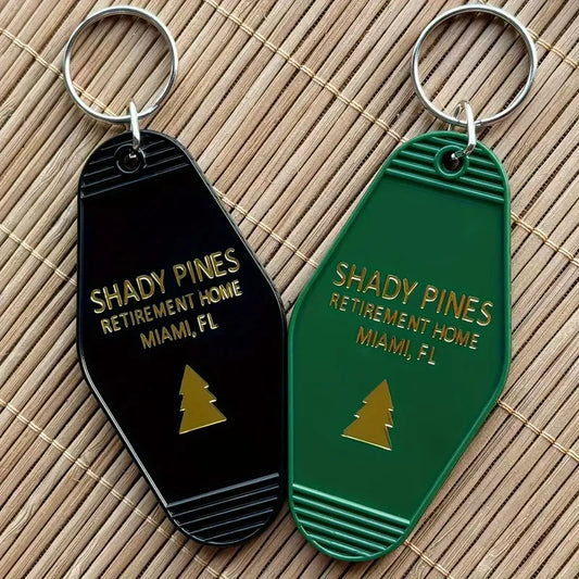 Shady Pines Vintage Hotel Keychain