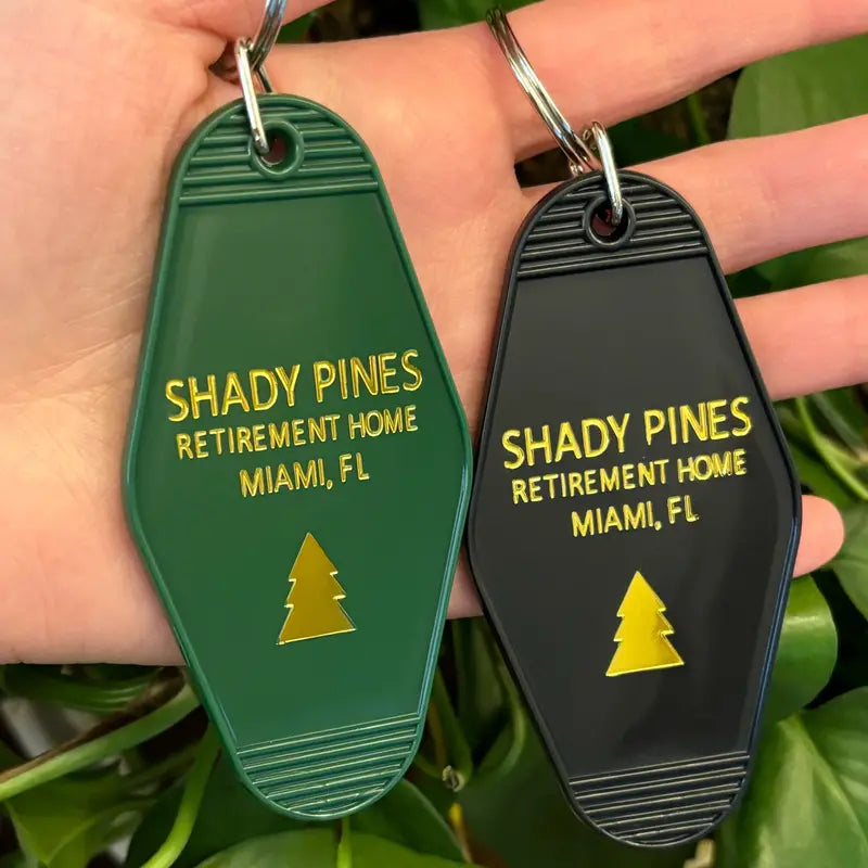 Shady Pines Vintage Hotel Keychain