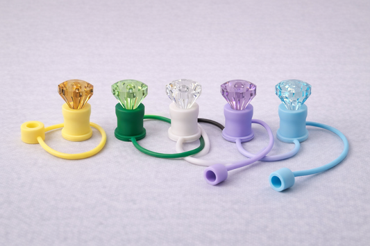 Diamond Silicone Straw Topper
