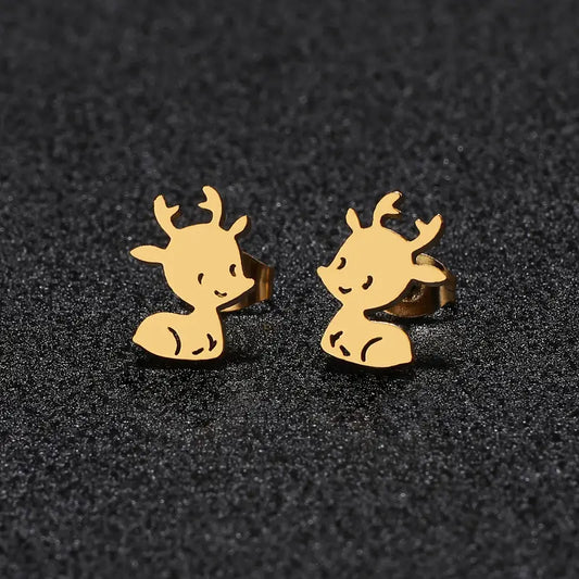 Christmas Deer Stud Earrings