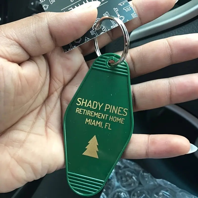 Shady Pines Vintage Hotel Keychain