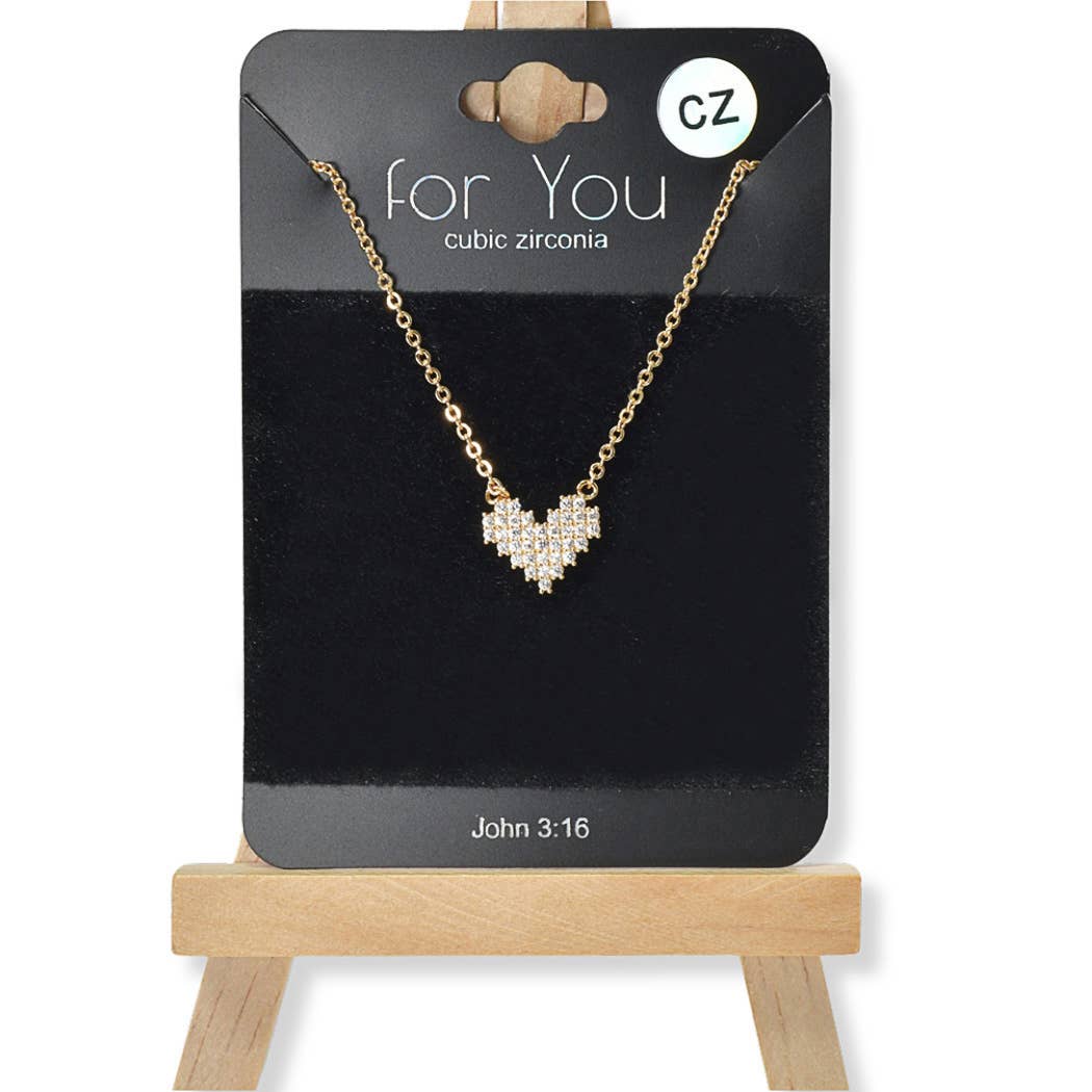 Dainty Heart CZ Necklace