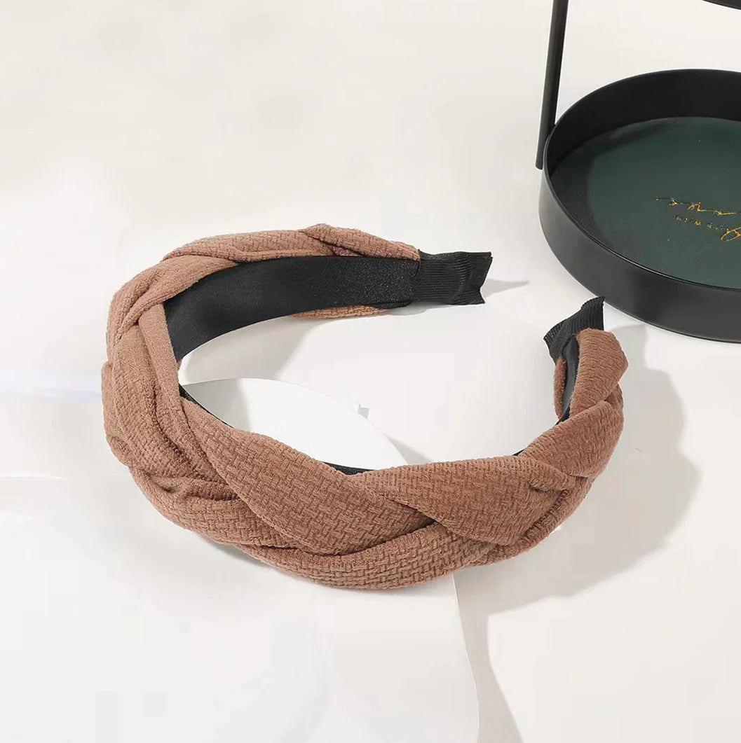 Vintage Fabric Twist Braided Hairband