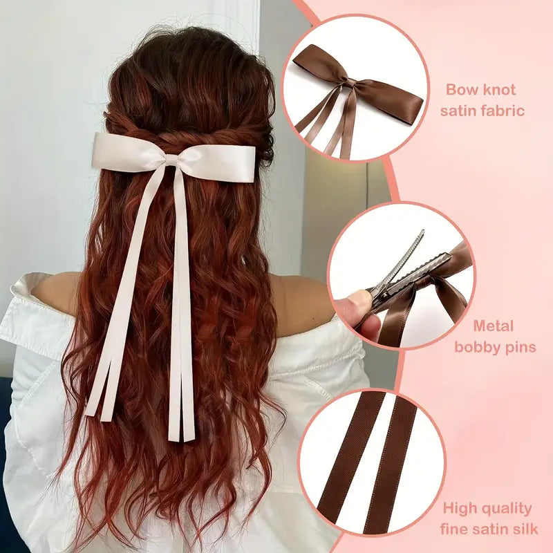 Satin Bow Barrette