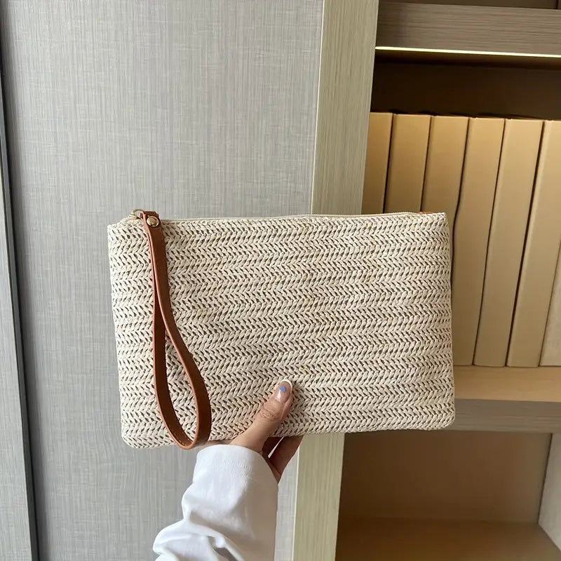 Straw Woven Clutch Bag