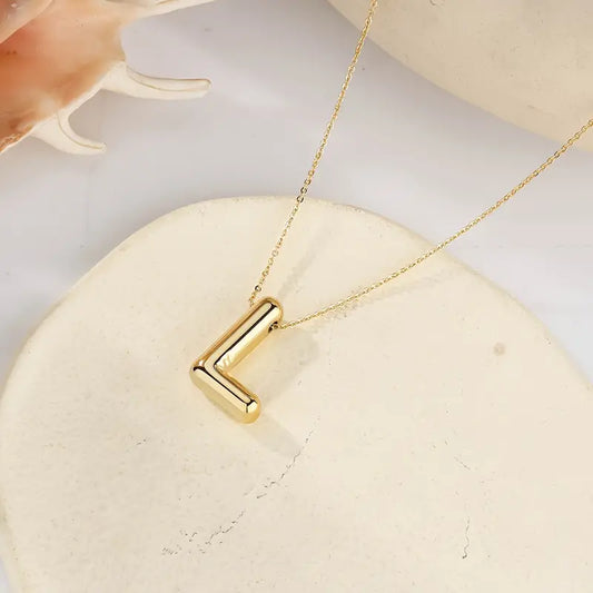 Preppy Style Initial Pendant Necklace