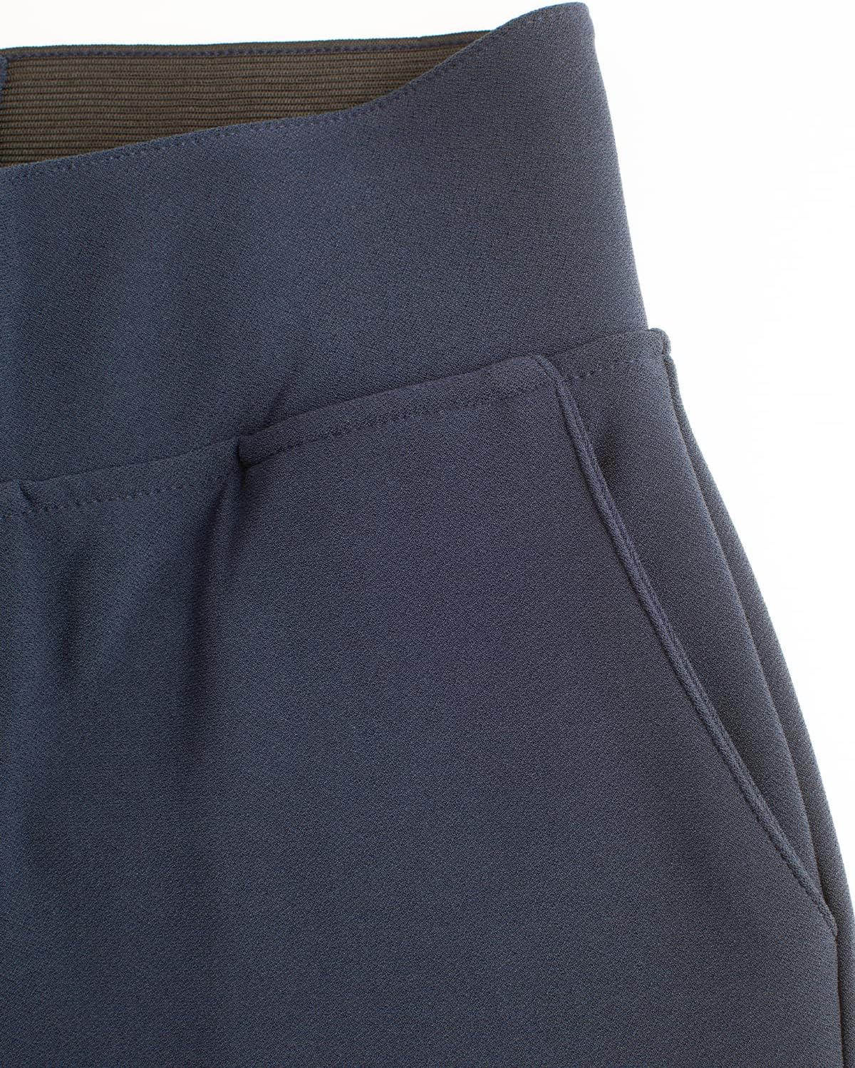Navy Classic Pull On Ankle Pants