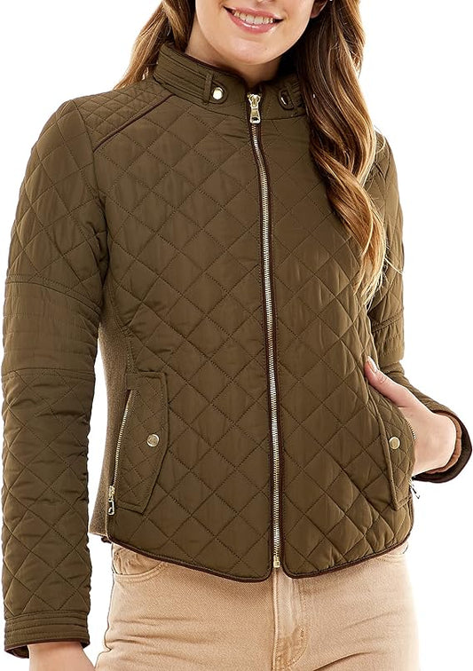 Ultra Lightweight Quilted Padded Zip Up Jacket