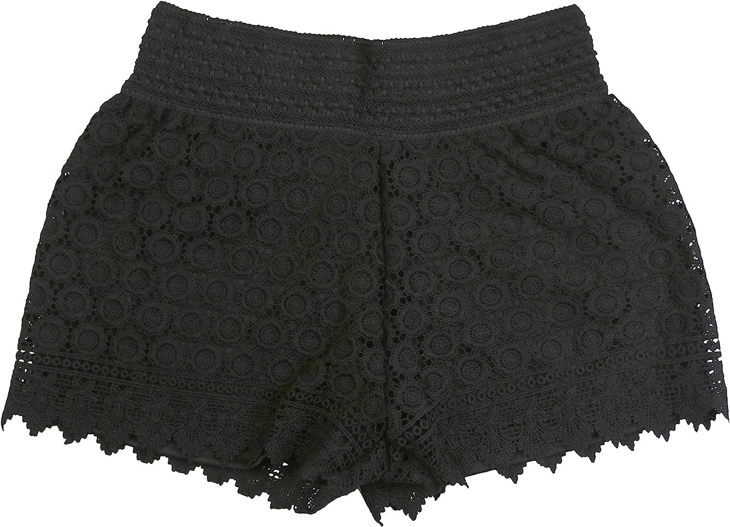 Lace Crochet Banded Shorts with Lining.