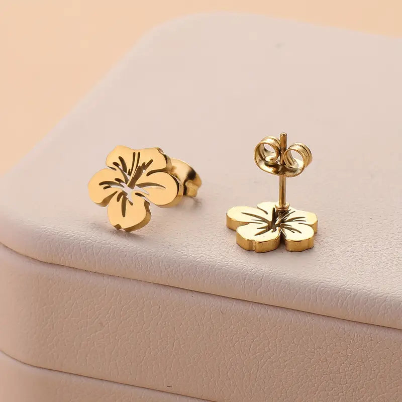 Hollow Flower Stud Earrings