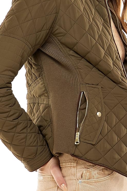 Ultra Lightweight Quilted Padded Zip Up Jacket