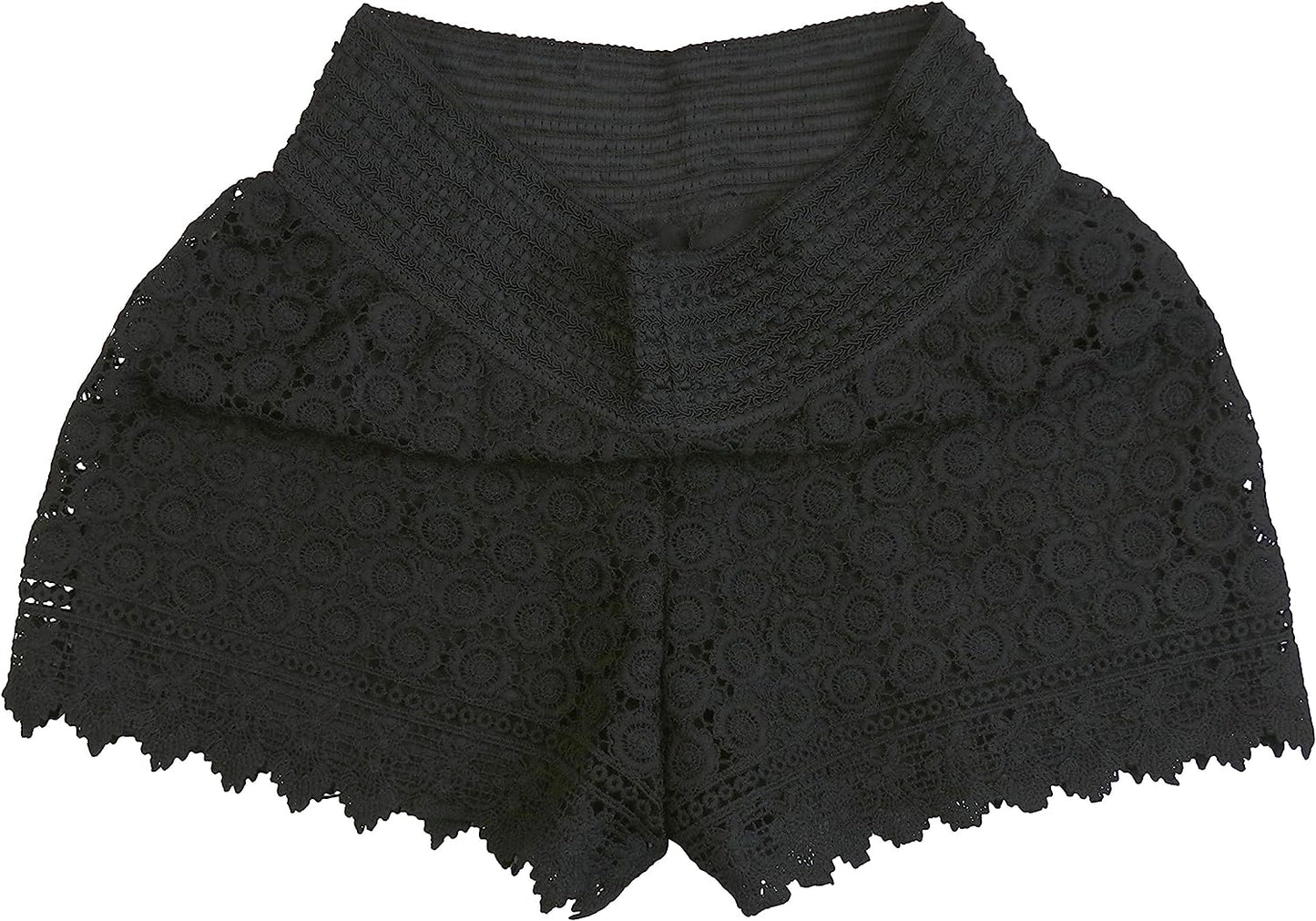 Lace Crochet Banded Shorts with Lining.