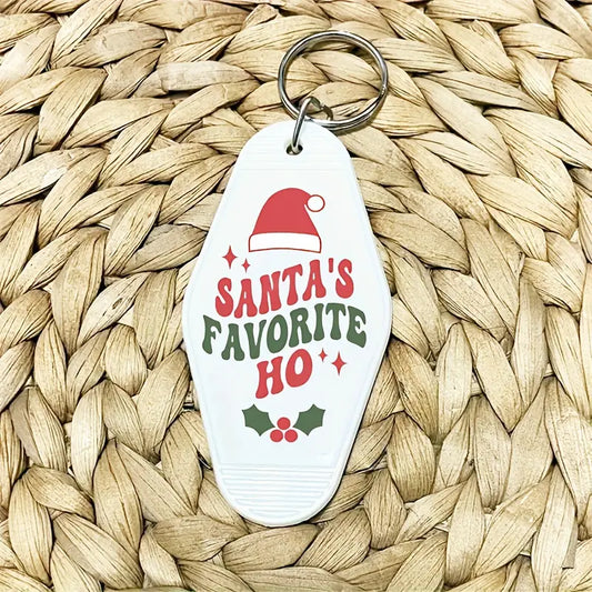 Santa's Favorite Vintage Motel Keychain