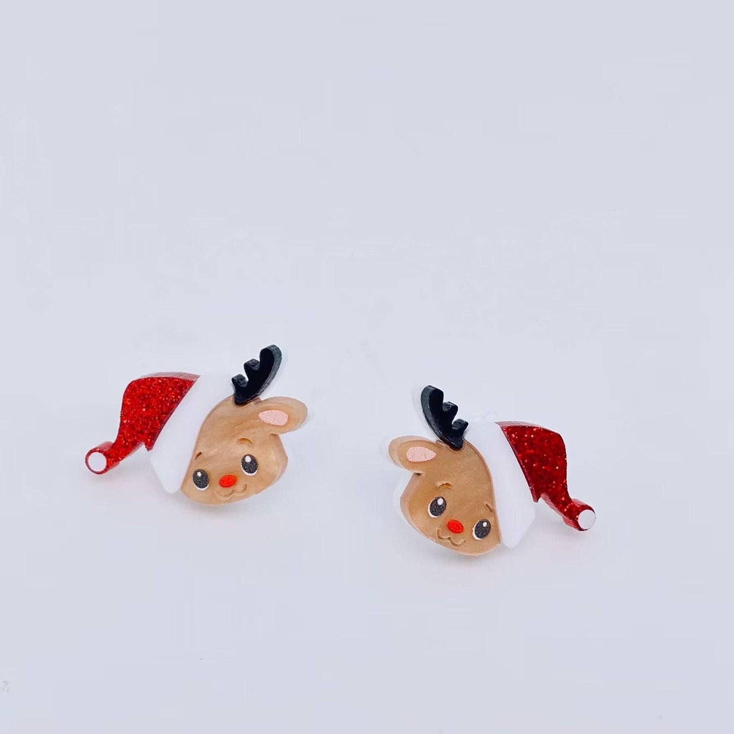 Christmas Acrylic Cute Elk Ear Studs