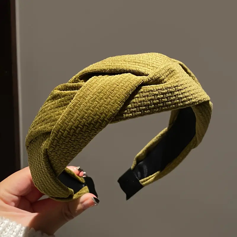 Vintage Fabric Twist Braided Hairband