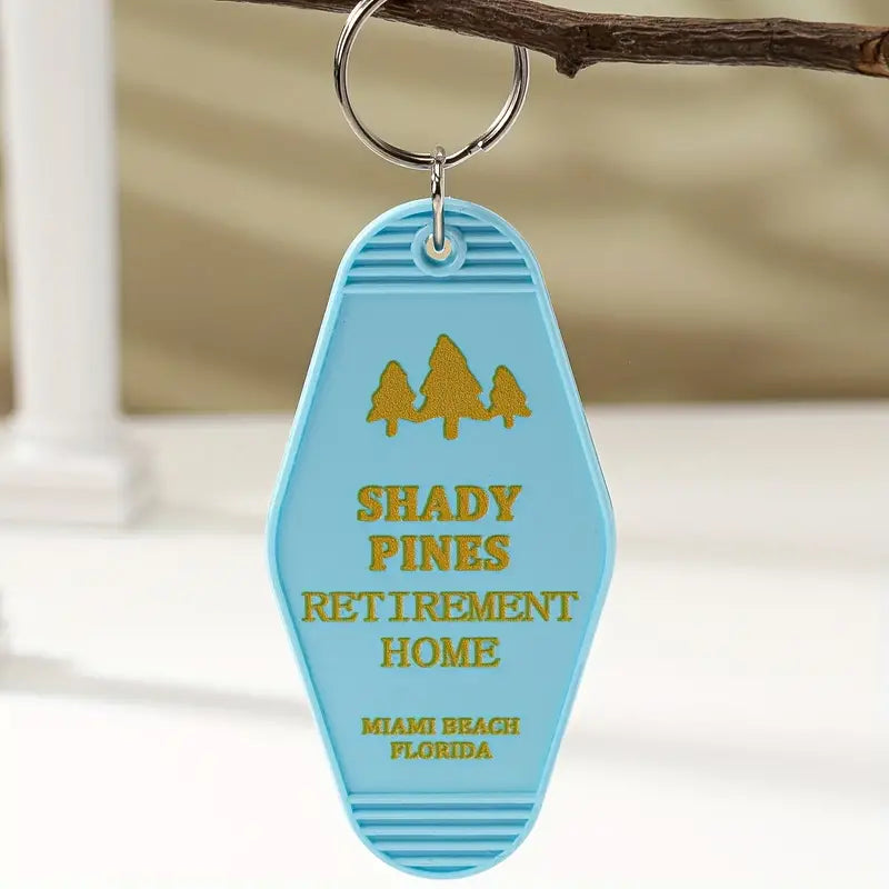 Shady Pines Vintage Hotel Keychain