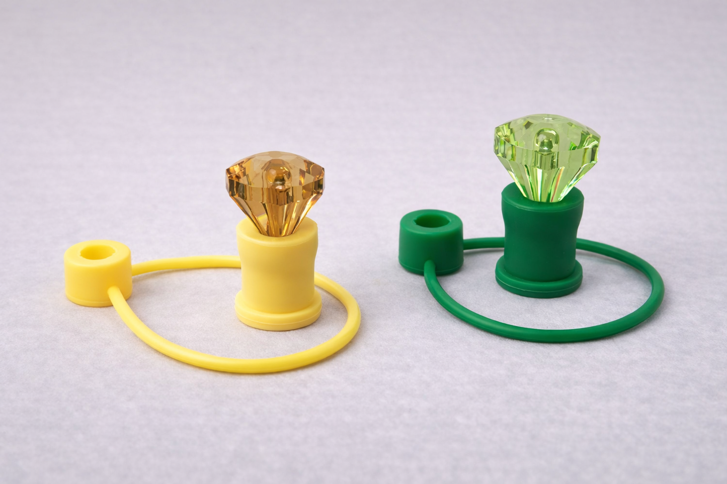 Diamond Silicone Straw Topper