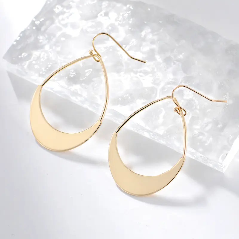 Hollow Teardrop Dangle Earrings