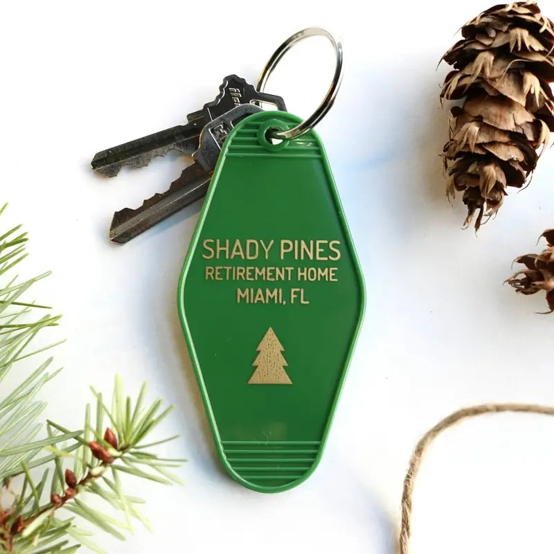 Shady Pines Vintage Hotel Keychain