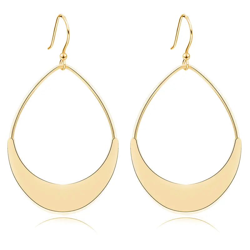 Hollow Teardrop Dangle Earrings