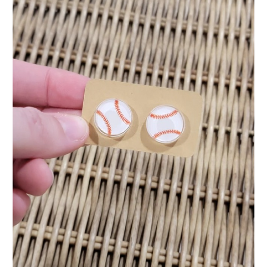 Baseball Stud Earrings