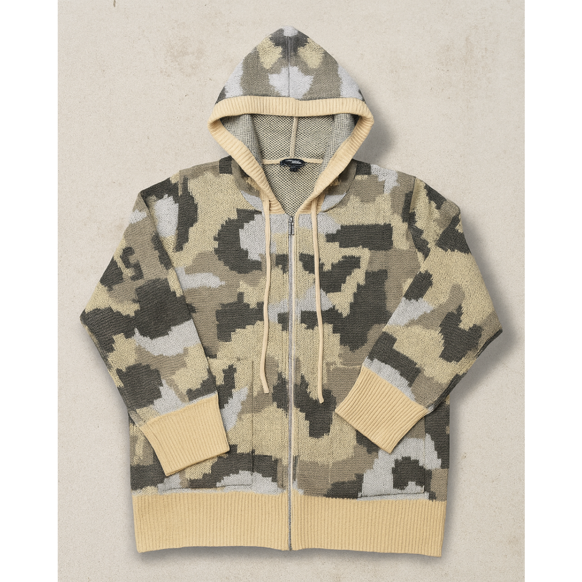 Curvy Military Zip Up Hoodie