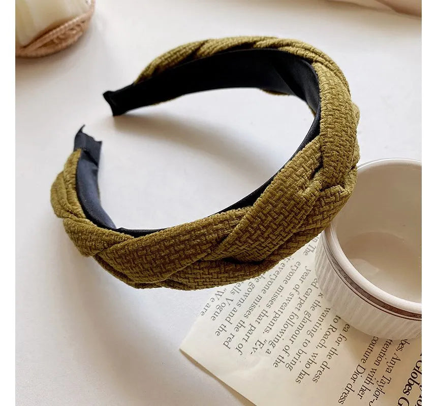 Vintage Fabric Twist Braided Hairband