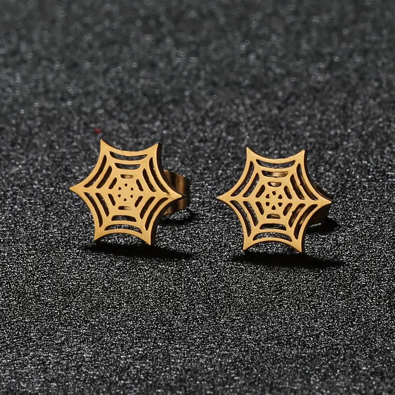 Spider Web Ladies Stud Earrings