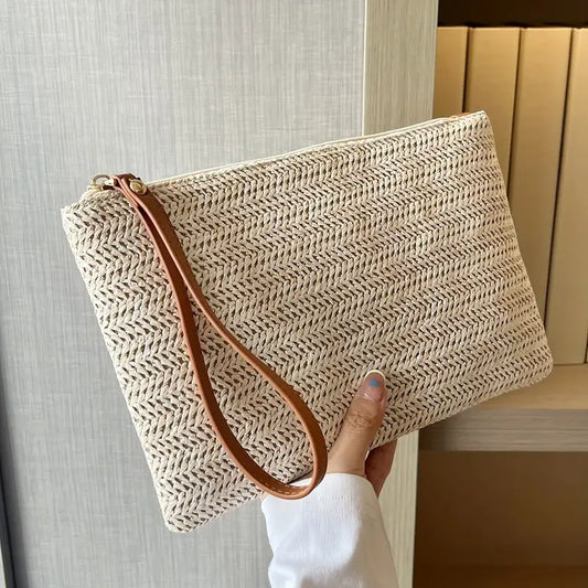 Straw Woven Clutch Bag