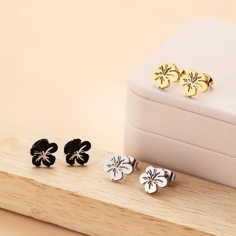 Hollow Flower Stud Earrings