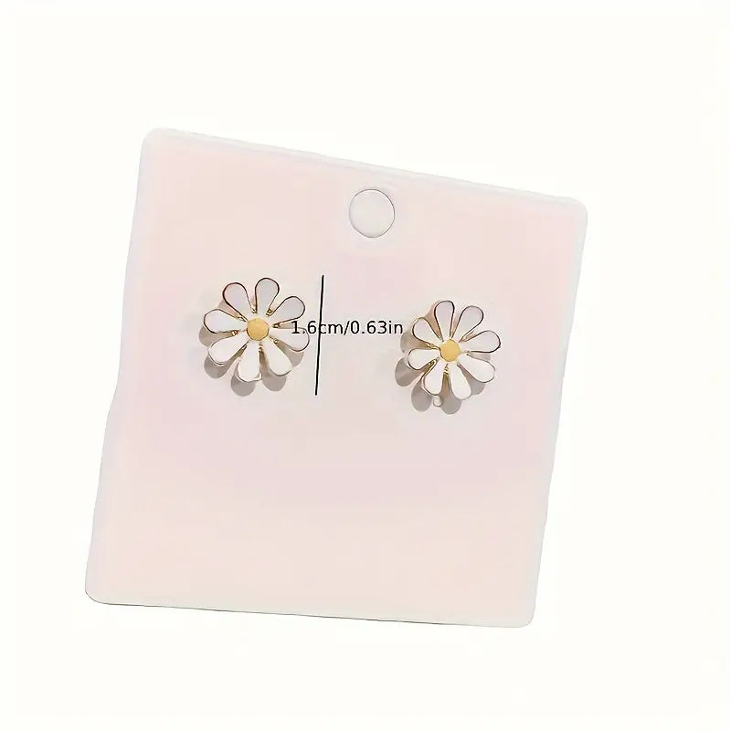 Daisy Stud Enamel Earrings