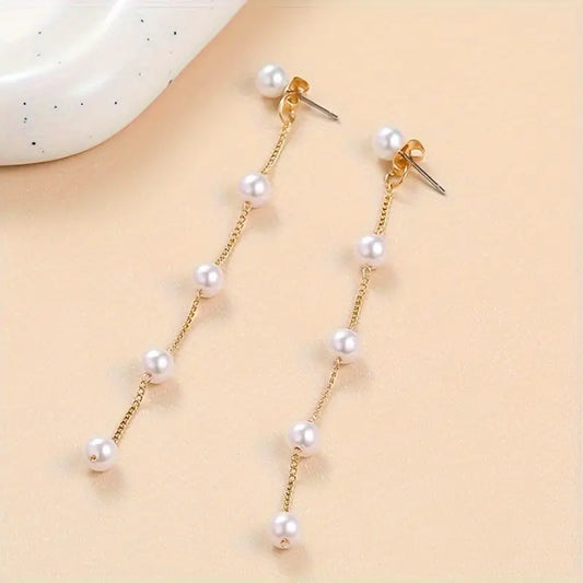 Pearl Tassel Earrings