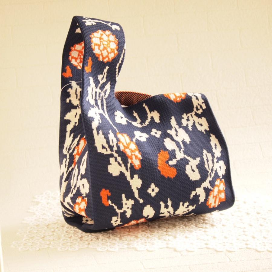 Floral Knit Handbag