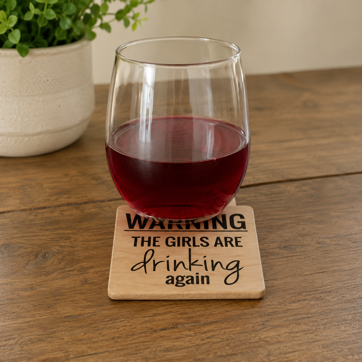 Warning The Girls Are Drinking Again Funny Coasters